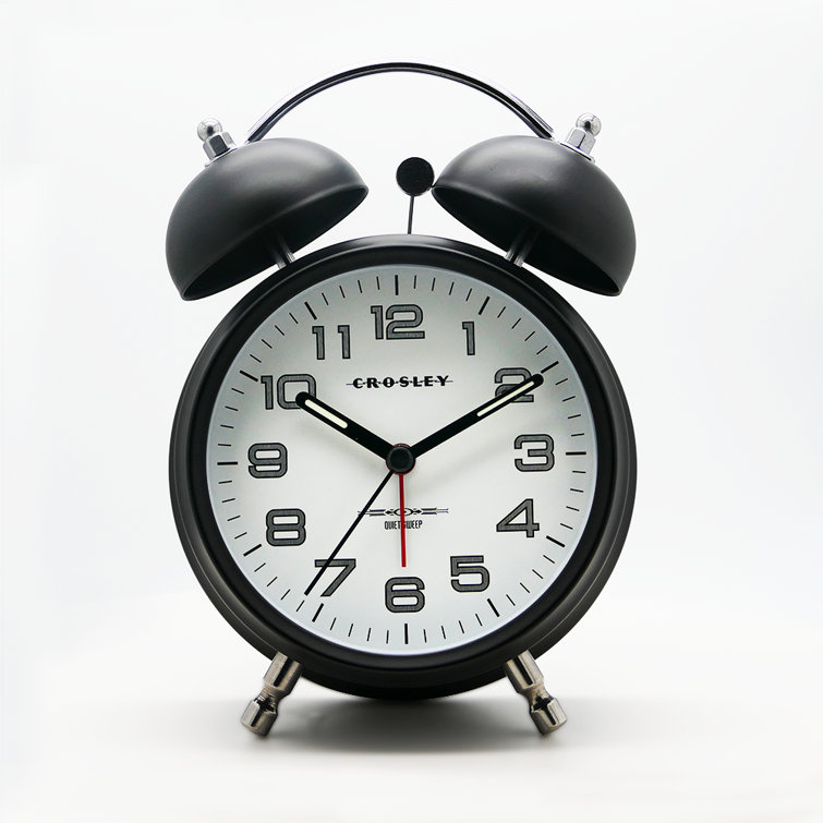 Crosley Modern & Contemporary Analog Metal Quartz Alarm Tabletop Clock